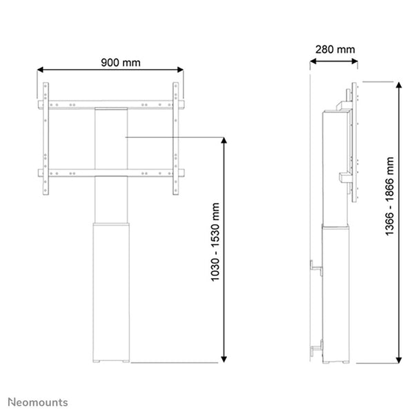 Neomounts PLASMA-W2250BLACK tv-beslag 2,54 m (100") Sort