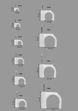 Goobay 17079 kabelholder Hvid 100 stk