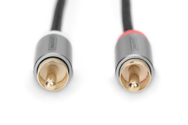 Digitus DB-510330-010-S lydkabel 1 m 2 x RCA Sort