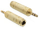 DeLOCK 65360 kabel kønsskifter 3.5 mm 6.35 mm Guld