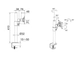Multibrackets 5822 skærmbeslag og -stativer 76,2 cm (30") Skrivebord Sort