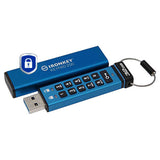 Kingston Technology IronKey 32GB Keypad 200, FIPS 140-3 niveau 3 AES-256 hardwarekrypteret