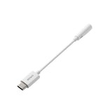 Deltaco USB-C til 3,5 mm adapter, stereo, aktiv, 11 cm, hvid