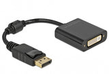 DeLOCK 61008 videokabel adapter 0,15 m DisplayPort DVI-D Sort