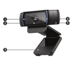 Logitech C920 Pro HD webcam 3 MP 1920 x 1080 pixel USB Sort