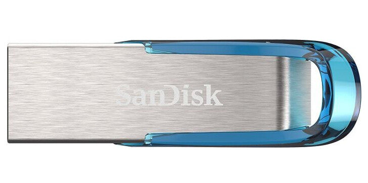 SanDisk Ultra Flair USB-nøgle 128 GB USB Type-A 3.2 Gen 1 (3.1 Gen 1) Blå, Sølv