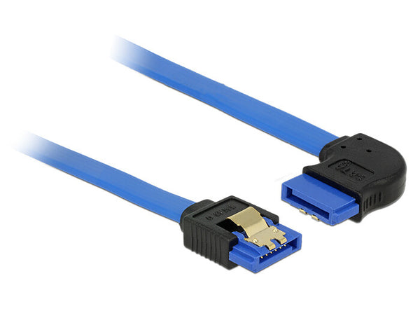DeLOCK 84989 SATA-kabel 0,2 m SATA 7-pin Sort, Blå