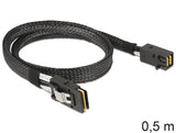 DeLOCK 83388 Serial Attached SCSI (SAS)-kabel 0,5 m Sort
