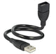 DeLOCK 35cm USB 2.0 USB-kabel 0,35 m USB A 0,48 Gbit/sek. Sort