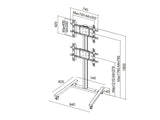 Multibrackets 2215 skærmbeslag til skiltning 139,7 cm (55") Sort