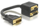 DeLOCK Adapter DVI29 male to DVI29 + VGA female 0,2 m DVI DVI + VGA (D-Sub) Sort