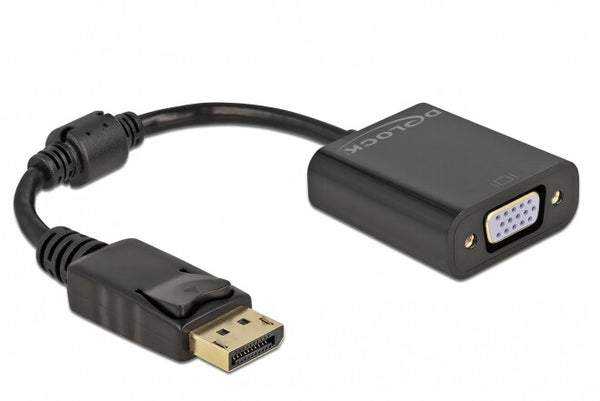 DeLOCK 61006 videokabel adapter 0,15 m DisplayPort VGA (D-Sub) Sort