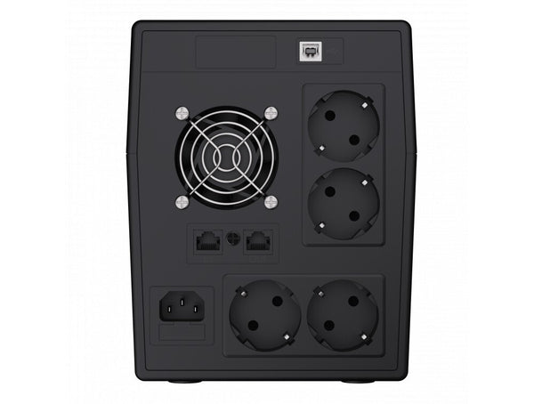 Green Cell UPS05 UPS-enhed Interaktivt indgangsstik 2 kVA 1200 W 5 AC stikkontakt(er)
