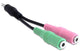 DeLOCK 3.5mm/2 x 3.5mm lydkabel 0,12 m Flerfarvet