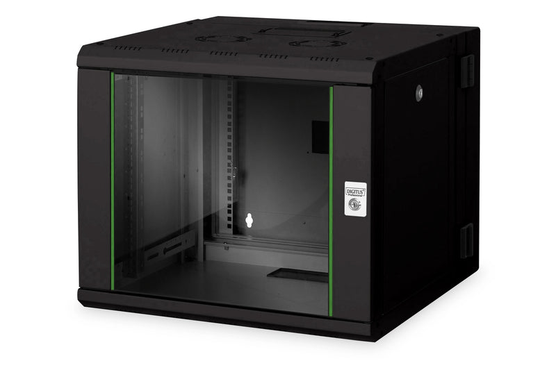 Digitus DN-19 09-U-3-SW stativ 9U Vægmonteret stativ Sort
