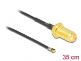 DeLOCK 12664 koaxial kabel 0,35 m SMA MHF 4L LK Sort