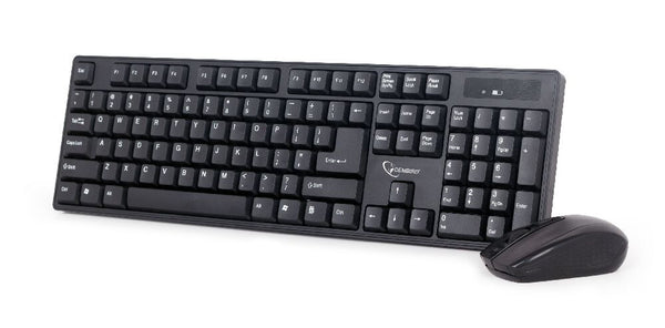 Gembird KBS-W-01 tastatur Mus inkluderet Universel RF trådløst QWERTY Engelsk Sort
