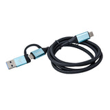 i-tec C31USBCACBL USB-kabel USB 3.2 Gen 1 (3.1 Gen 1) 1 m USB C 10 Gbit/sek. Sort, Blå