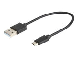 Prokord USB-0002 USB-kabel USB 2.0 0,25 m USB A Micro-USB B Sort