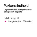 HP Original 951XL-blækpatron med høj kapacitet, magenta