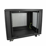 StarTech.com RK1233BKM stativ 12U Fritstående reol Sort