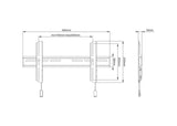 Multibrackets 6553 tv-beslag 165,1 cm (65") Sort