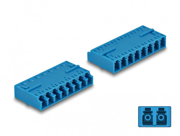 DeLOCK 87930 fiber adapter LC/LC 1 stk Blå