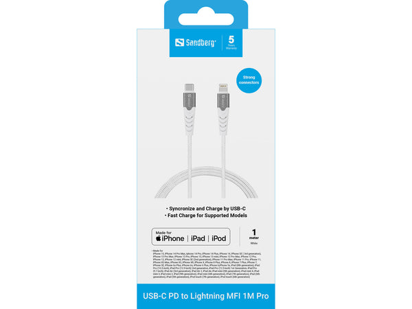 Sandberg USB-C PD to Lightning MFI 1M