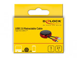DeLOCK 85819 USB-kabel USB 2.0 0,92 m USB A USB C Sort, Rød