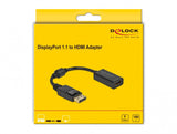 DeLOCK 61011 videokabel adapter 0,15 m DisplayPort HDMI Sort