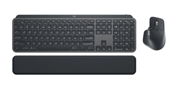 Logitech 920-010932 tastatur Mus inkluderet Kontor RF trådløs + Bluetooth QWERTY UK international Grafit