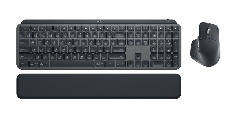 Logitech 920-010932 tastatur Mus inkluderet Kontor RF trådløs + Bluetooth QWERTY UK international Grafit