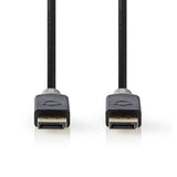 Nedis CCBW37014AT20 DisplayPort kabel 2 m Anthracit, Grå