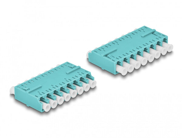 DeLOCK 87931 fiber adapter LC/LC 1 stk Turkisfarve