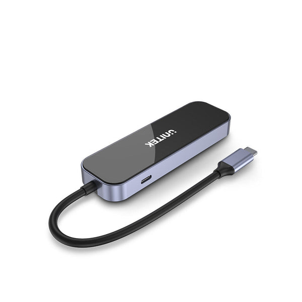 UNITEK uHUB H6 Ledningsført USB 3.2 Gen 1 (3.1 Gen 1) Type-C Sort, Grå