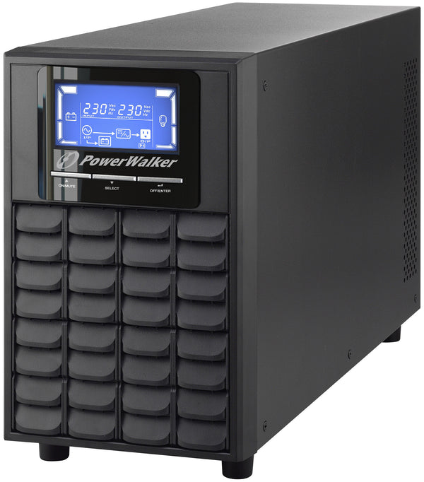 PowerWalker VFI 2000C LCD UPS-enhed Dobbeltkonvertering (online) 2 kVA 1600 W 4 AC stikkontakt(er)