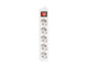 Lanberg PS1-05F-0300-W stikdåse 3 m 5 AC stikkontakt(er) Indendørs Hvid