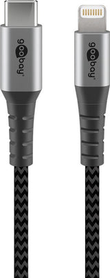 Goobay 49272 Lightning kabel 2 m Sort, Grå