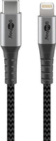Goobay 49272 Lightning kabel 2 m Sort, Grå