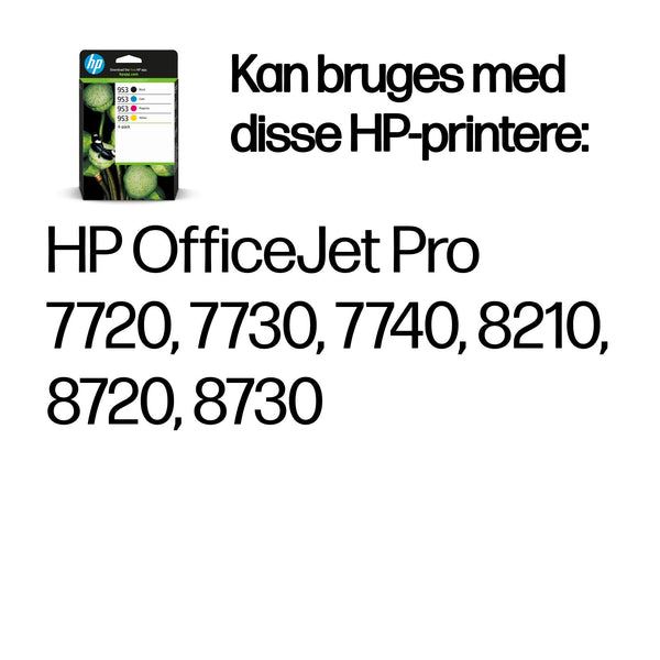 HP Originale 953-blækpatroner, sort/cyan/magenta/gul, 4 stk.