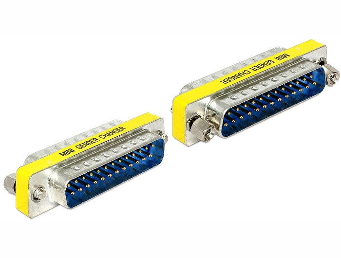 DeLOCK 65482 kabel kønsskifter Sub-D 25 Blå, Sølv, Gul