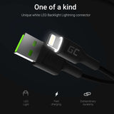 Green Cell KABGC05 Lightning kabel 1,2 m Sort