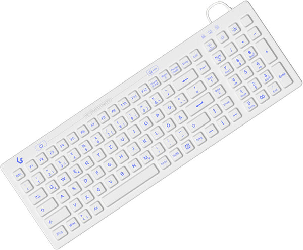 KeySonic KSK-6031INEL-Wh (DE) tastatur Industriel USB QWERTZ Tysk Hvid