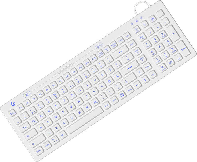 KeySonic KSK-6031INEL-Wh (DE) tastatur Industriel USB QWERTZ Tysk Hvid