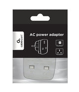 Gembird A-AC-UKEU-001 strømstik adapter Type G (UK) Type F Hvid