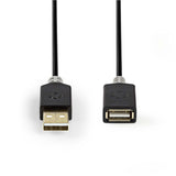 Nedis CCBW60010AT20 USB-kabel USB 2.0 2 m USB A 0,48 Gbit/sek. Anthracit
