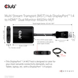 CLUB3D CSV-7200H video-splitter DisplayPort 2x HDMI