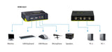LevelOne KVM-0221 KVM Switch Sort, Grøn