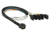DeLOCK 0.5m, SFF-8643/4 x SATA 7p 0,5 m Flerfarvet