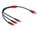 DeLOCK 86708 USB-kabel USB 2.0 0,3 m USB A Sort, Rød